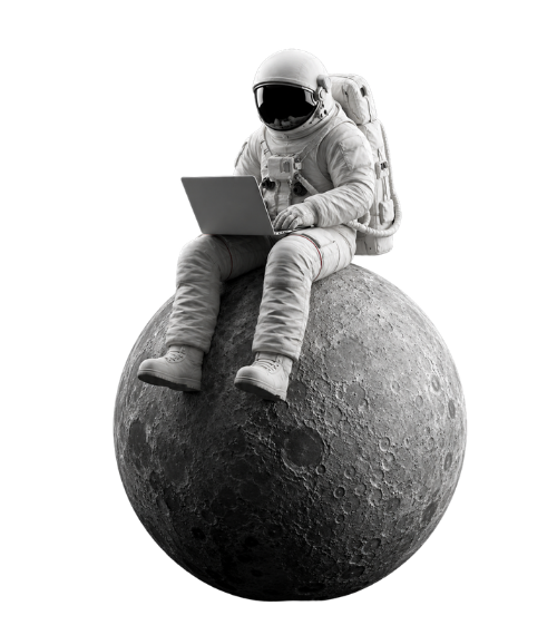 Astronaut representing Digital Advengers' innovative approach to web development